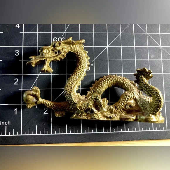 Brass Collectible Dragon Statue | Luck Dragon - Picture 6 of 16